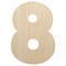 Number 8 Eight Fun Bold Font Unfinished Wood Shape Piece Cutout for DIY Craft Projects
